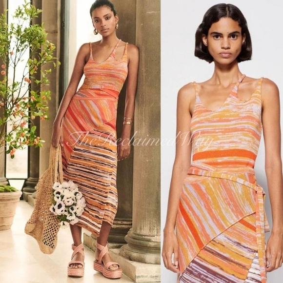 Jonathan Simkhai Avani Space Dye Matching Set Knit Tank Wrap Raelle Skirt
